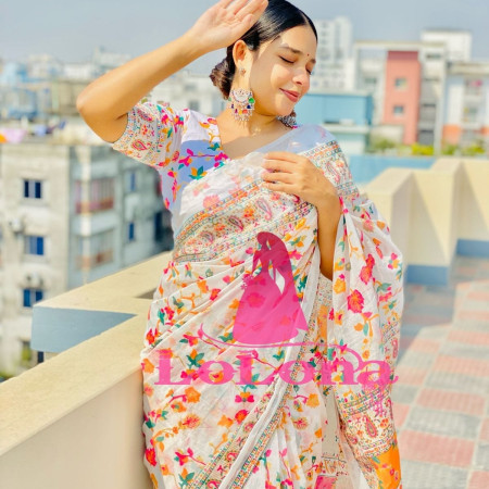 Halfsilk Saree With  Blouse DF-04303
