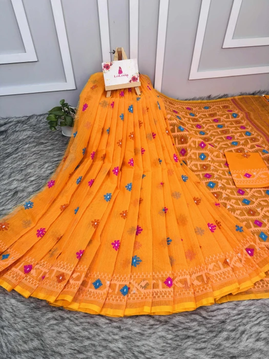 Halfsilk  Saree With  Blouse BS-9019