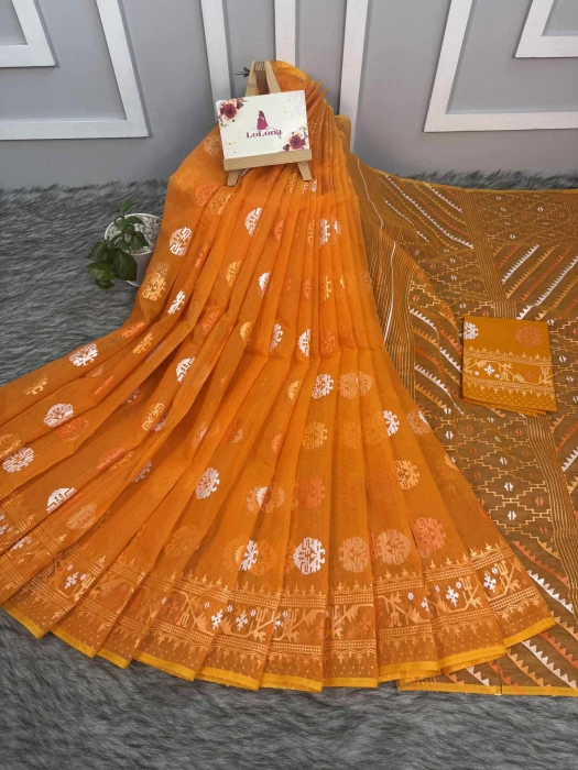 Halfsilk  Saree With  Blouse BS-9011