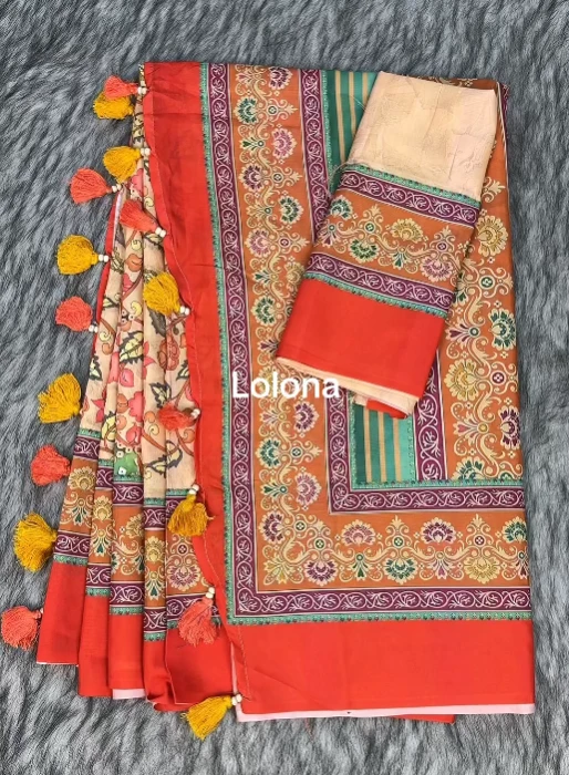 Semi Moslin Silk saree  TS-5033