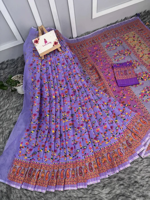 Halfsilk Saree With  Blouse 4301