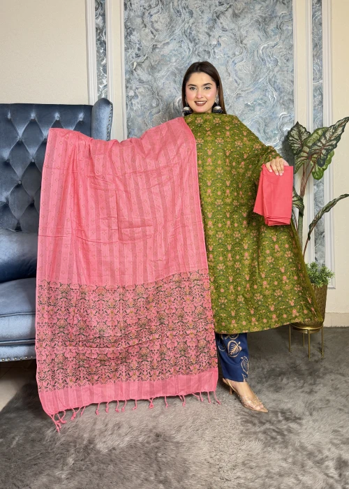 প্রিমিয়াম স্লাব কটন থ্রিপিস code-2404