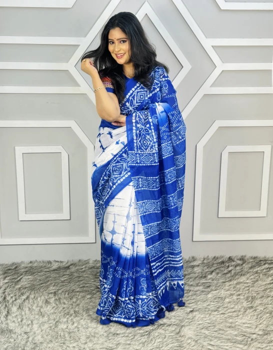 Semi Moslin Silk saree  TS-5090