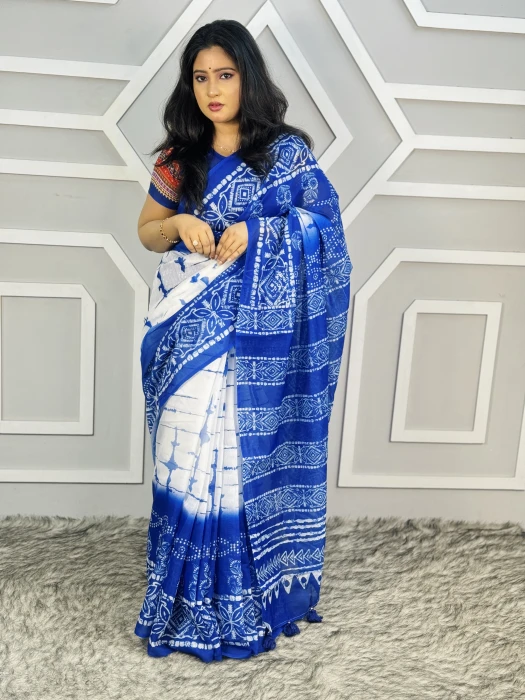 Semi Moslin Silk saree  TS-5090