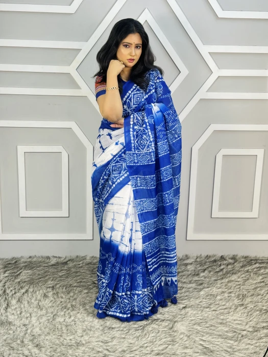 Semi Moslin Silk saree  TS-5090