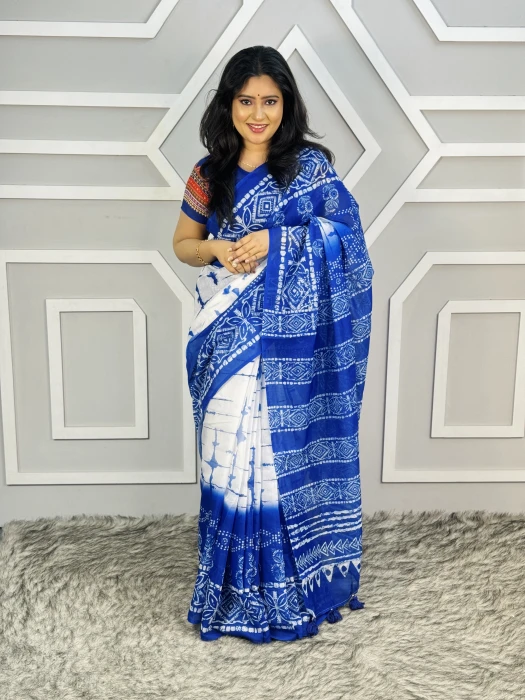 Semi Moslin Silk saree  TS-5090