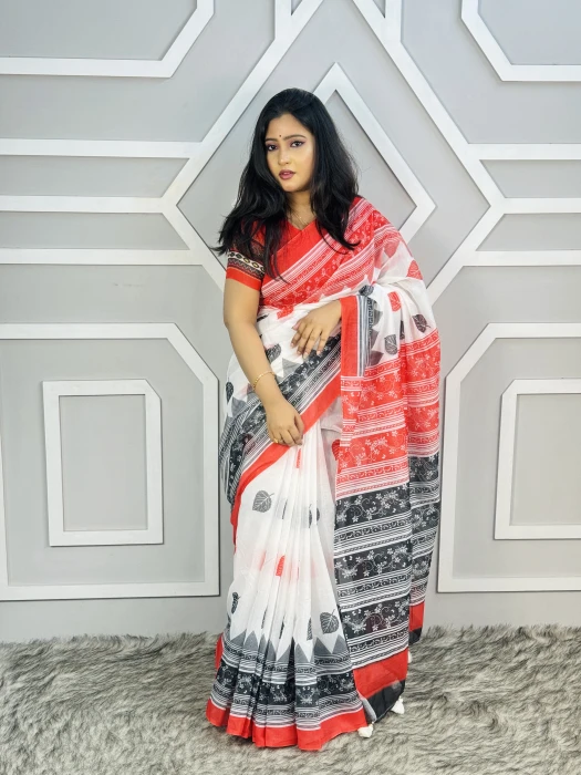 Semi Moslin Silk saree  TS-5092
