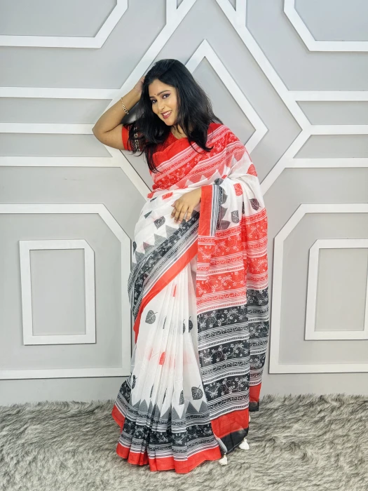 Semi Moslin Silk saree  TS-5092