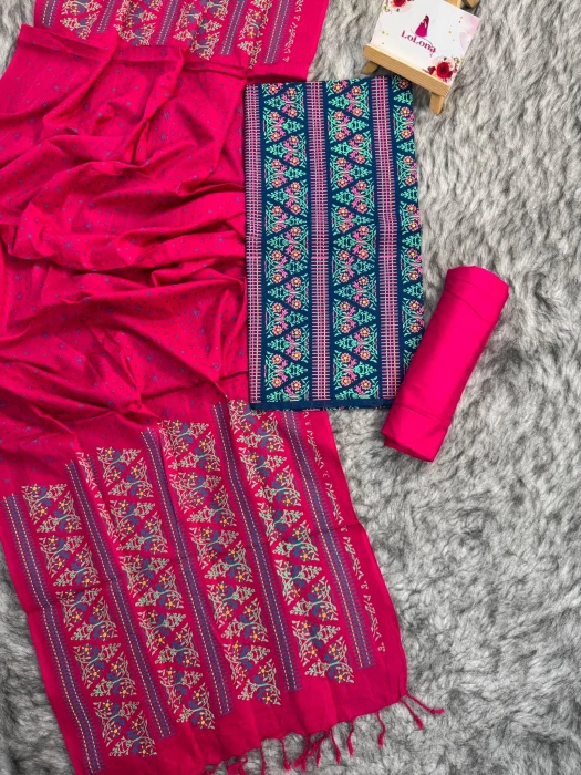 Primium Cotton unstiched threepis code-2415