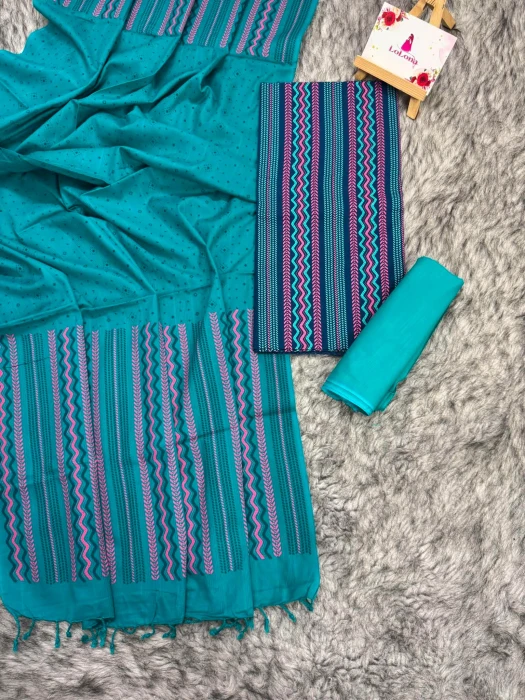 Primium Cotton unstiched threepis code-2416