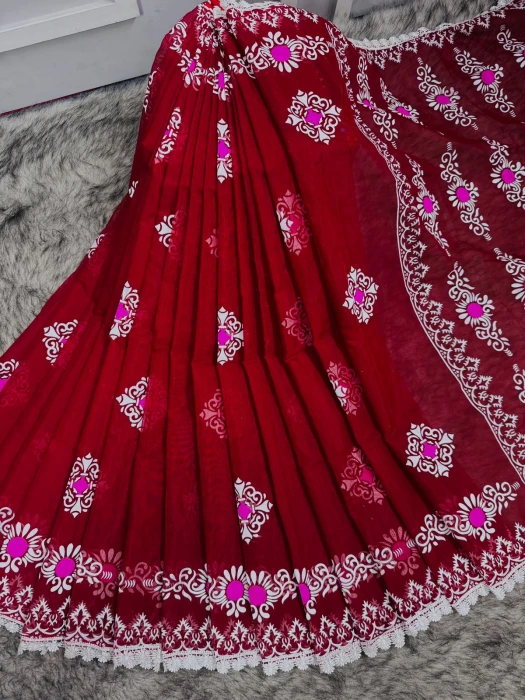 Halfsilk  Saree With  Blouse BS-8201