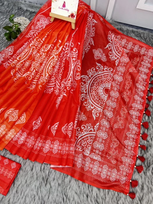 সেমি অর্গাঞ্জা সিল্ক শাড়ি TS-7218