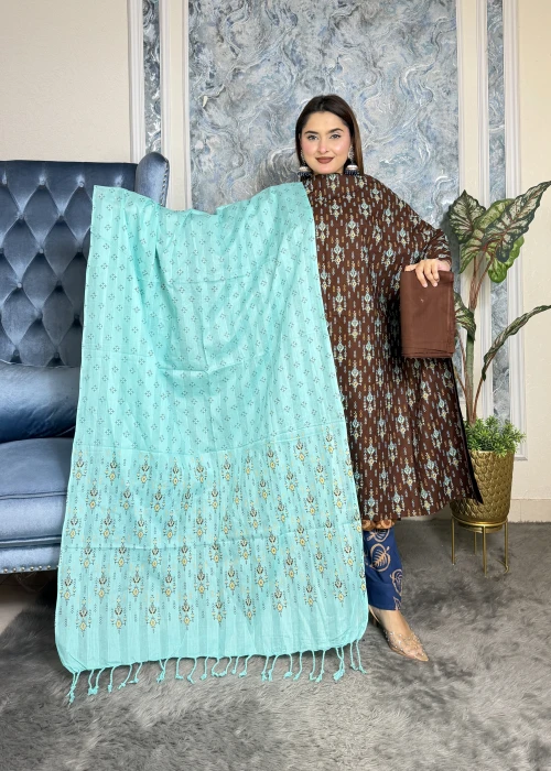 Primium Cotton unstiched threepis code-2407