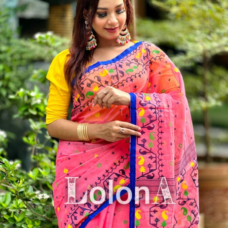 Halfsilk Sharee with Blouse = HS-2202