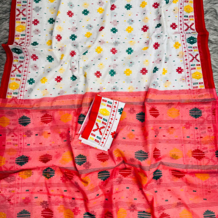 Halfsilk Saree With  Blouse BS-8007