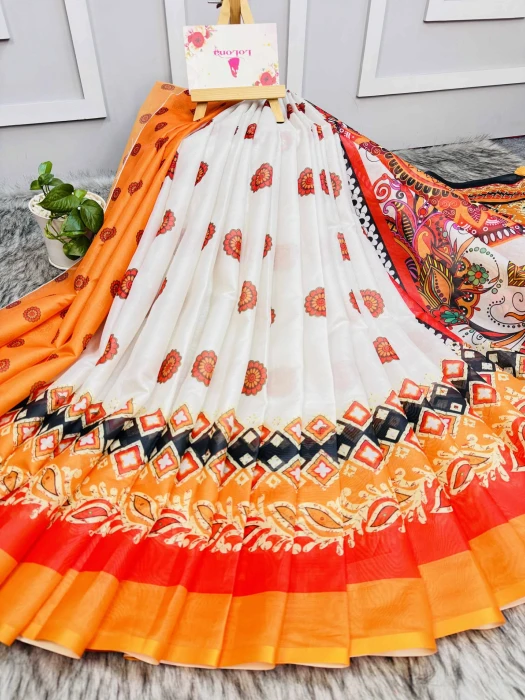 সেমি অর্গাঞ্জা সিল্ক শাড়ি TS-7219