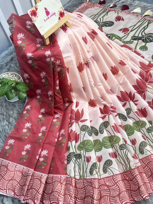 বেনারসি কাতান পাড় শাড়ি TS-7212