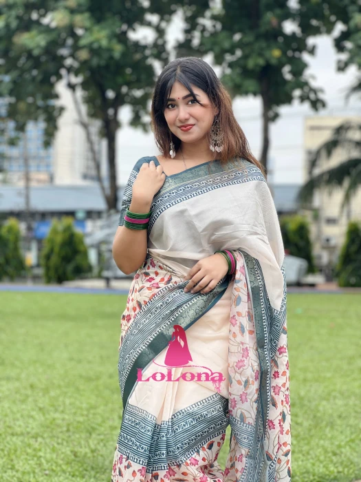 বেনারসি কাতান পাড় শাড়ি TS-7214