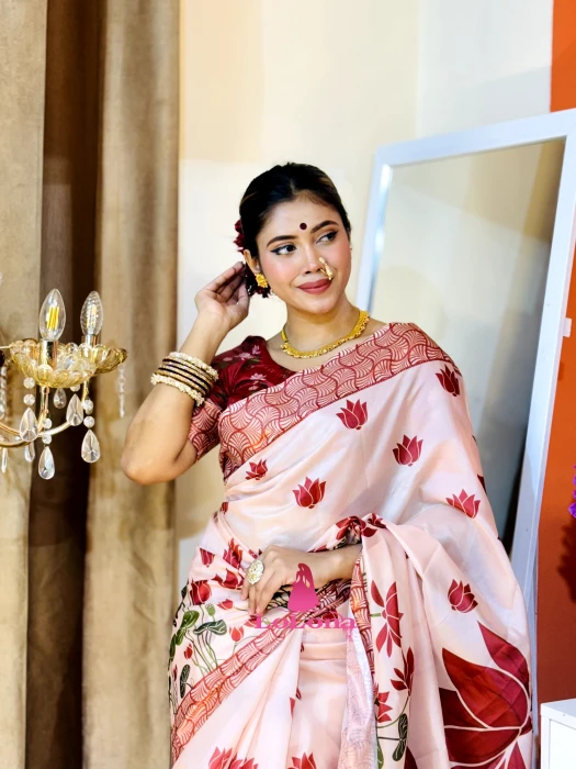 বেনারসি কাতান পাড় শাড়ি TS-7212