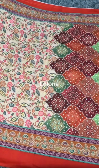Semi Moslin Silk saree  TS-5033