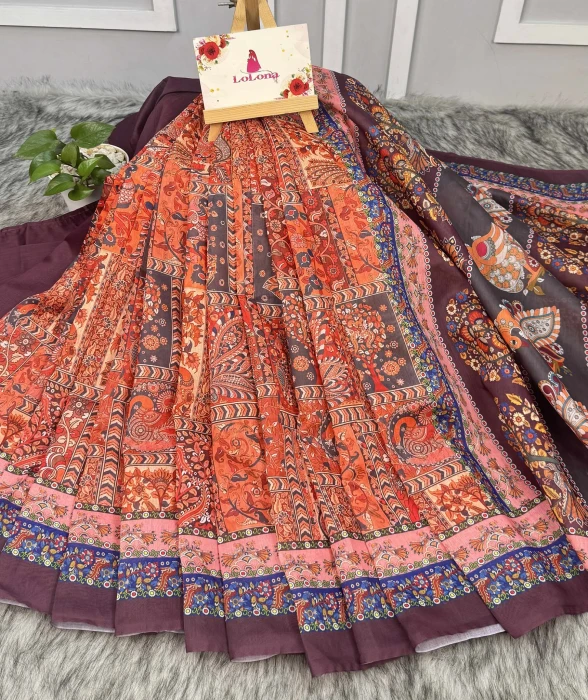 Semi Moslin Silk saree  TS-5040