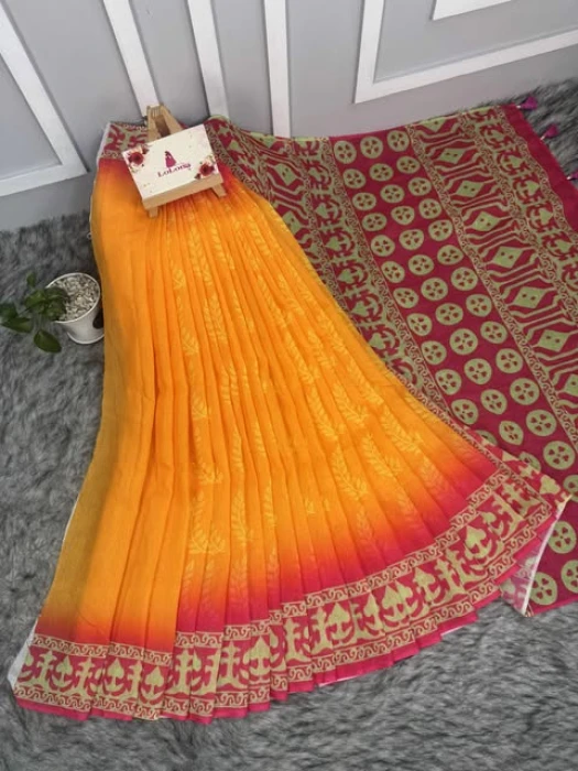 Semi Moslin Silk saree  TS-5048