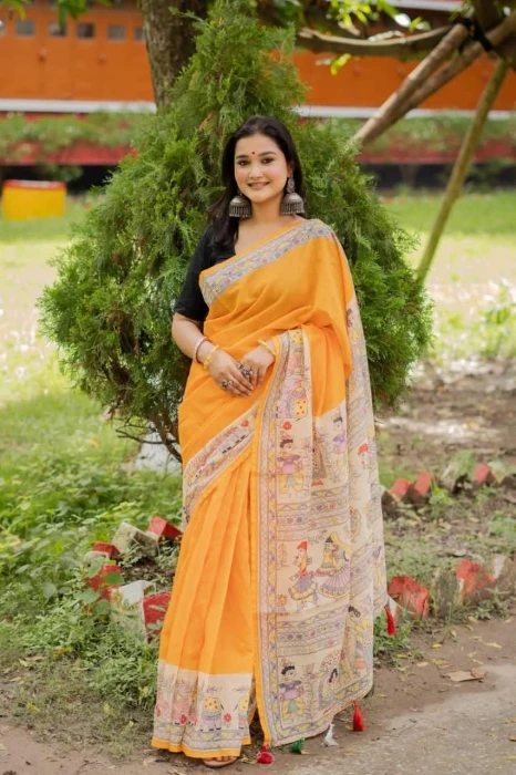 সেমি মসলিন সিল্ক শাড়ি -TS-7019