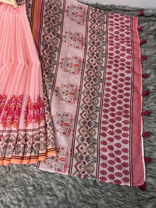Semi Moslin Silk saree  TS-5061