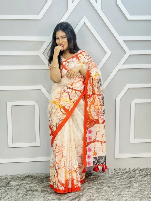 Semi Moslin Silk saree  TS-6020