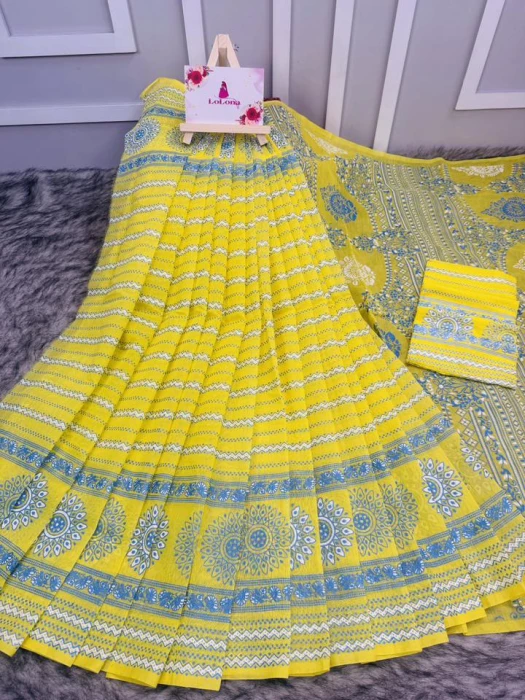 Halfsilk  Saree With  Blouse BS-8054