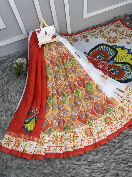 Semi Moslin Silk saree  TS-5067
