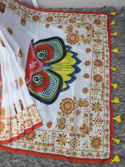 Semi Moslin Silk saree  TS-5067