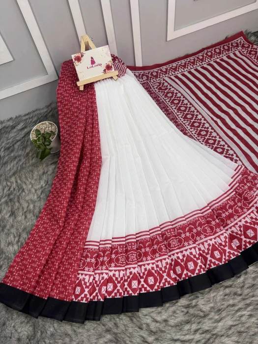 Semi Moslin Silk saree  TS-5068