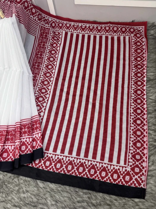 Semi Moslin Silk saree  TS-5068