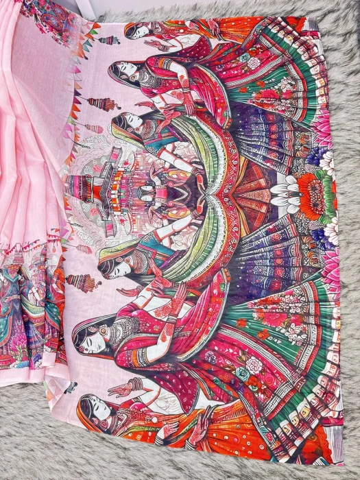 Semi Moslin Silk saree  TS-5069