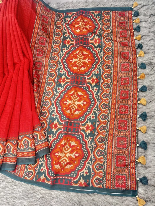 Semi Moslin Silk saree  TS-5070