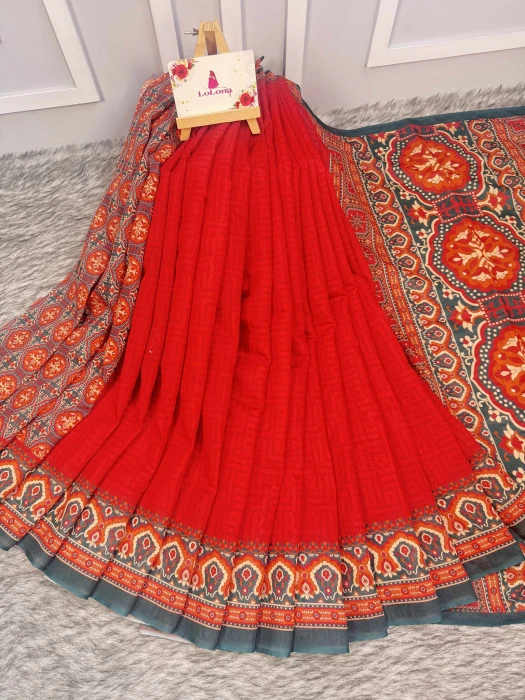 Semi Moslin Silk saree  TS-5070