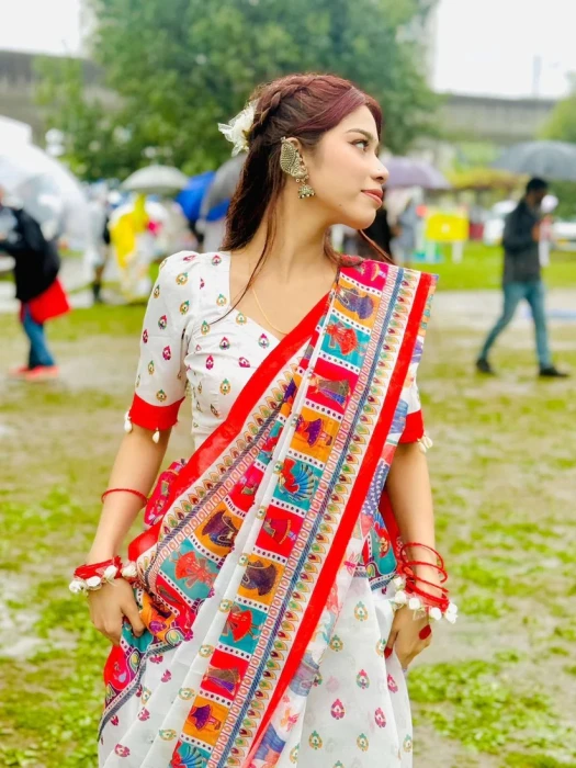 Semi Moslin Silk saree  TS-5075