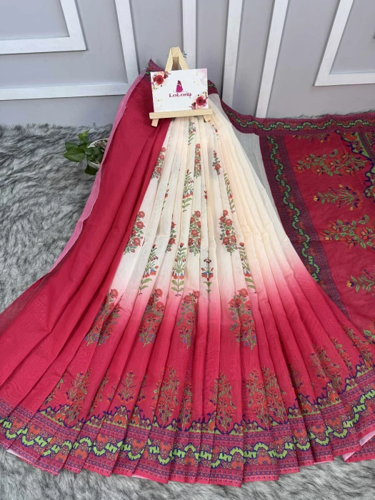 Semi Moslin Silk saree  TS-5077