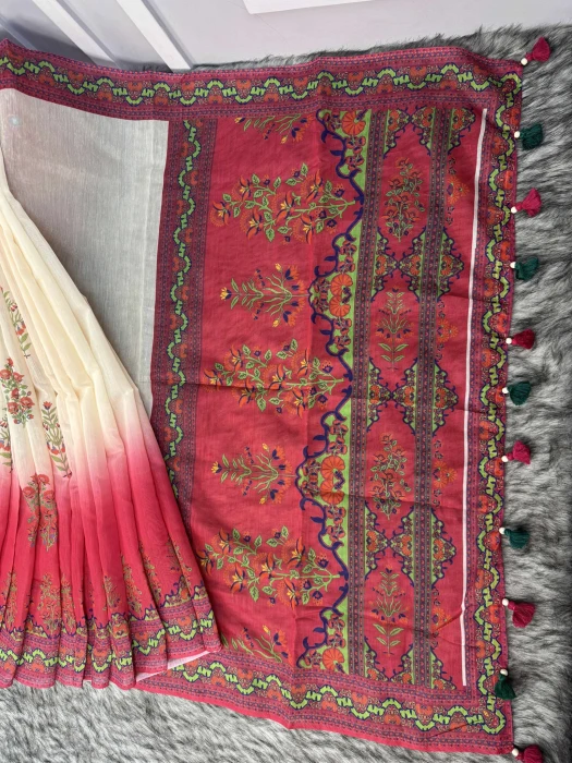 Semi Moslin Silk saree  TS-5077