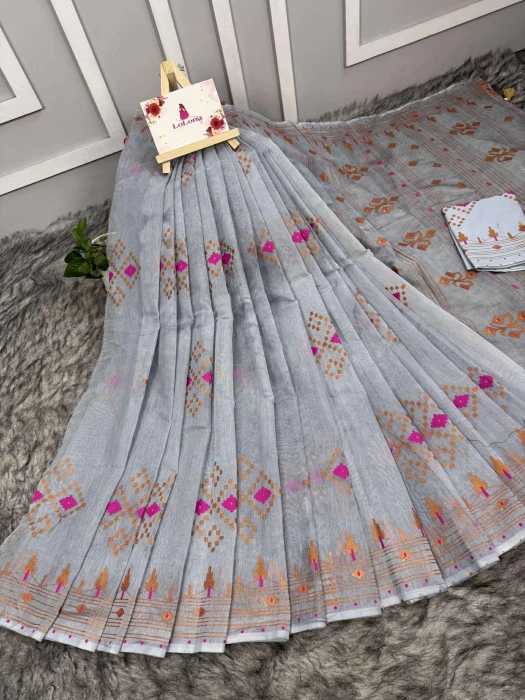 Halfsilk  Saree With  Blouse BS-8091