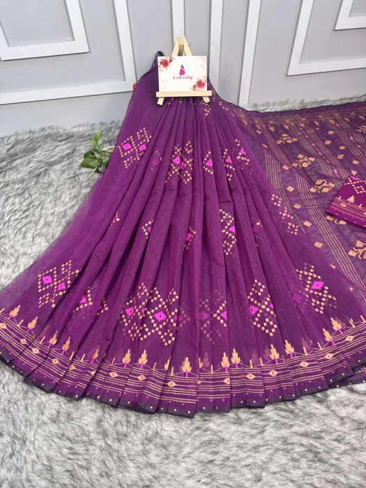 Halfsilk  Saree With  Blouse BS-8092