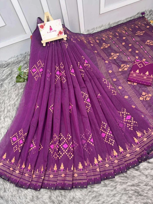 Halfsilk  Saree With  Blouse BS-8092