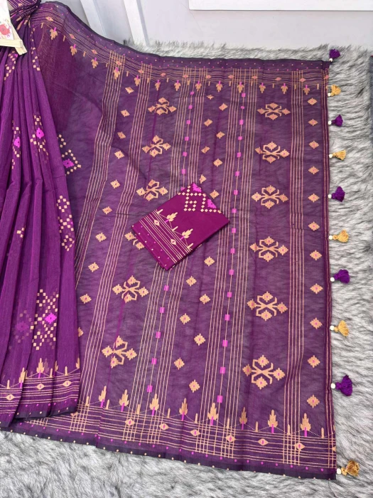 Halfsilk  Saree With  Blouse BS-8092
