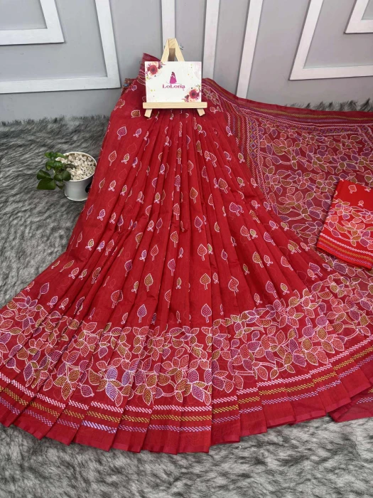 Halfsilk  Saree With  Blouse BS-8103