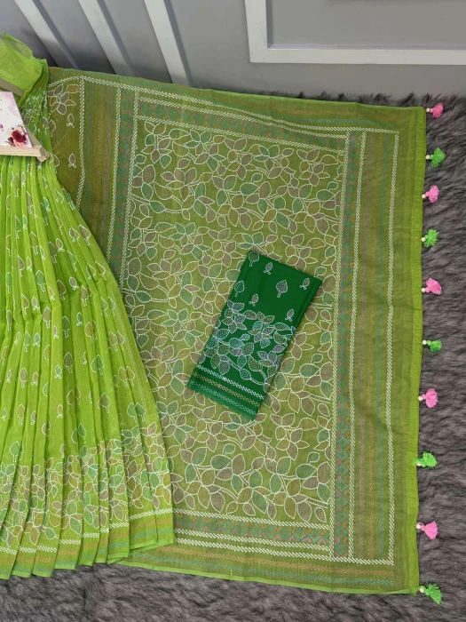 Halfsilk  Saree With  Blouse BS-8104