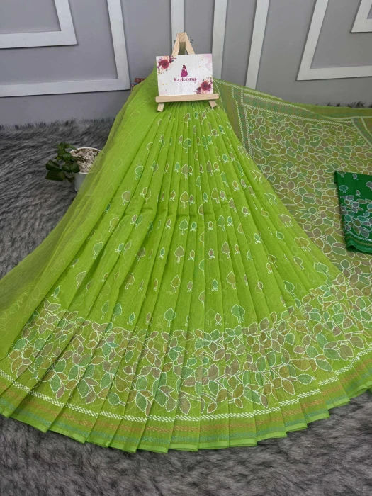 Halfsilk  Saree With  Blouse BS-8104