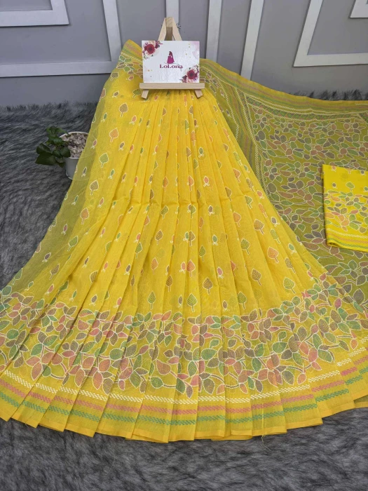 Halfsilk  Saree With  Blouse BS-8107