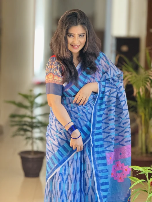 সেমি অর্গাঞ্জা সিল্ক শাড়ি TS-7242