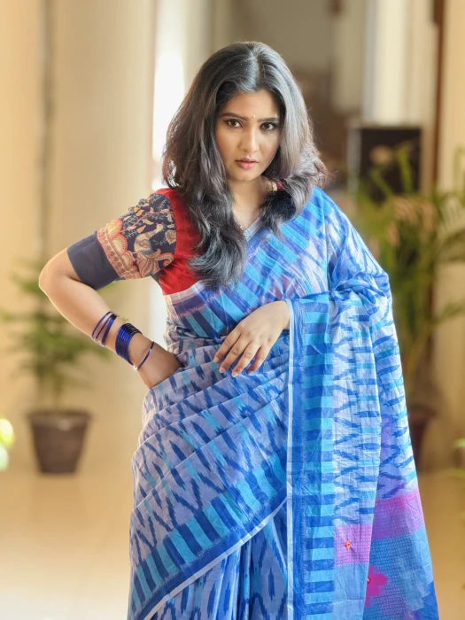 সেমি অর্গাঞ্জা সিল্ক শাড়ি TS-7242